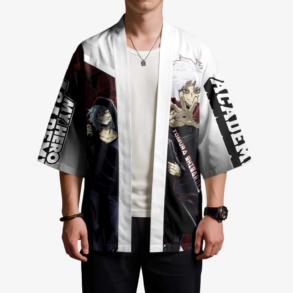 Tomura Shigaraki Kimono Dark Anime Villain Illustration with Red Energy Aura