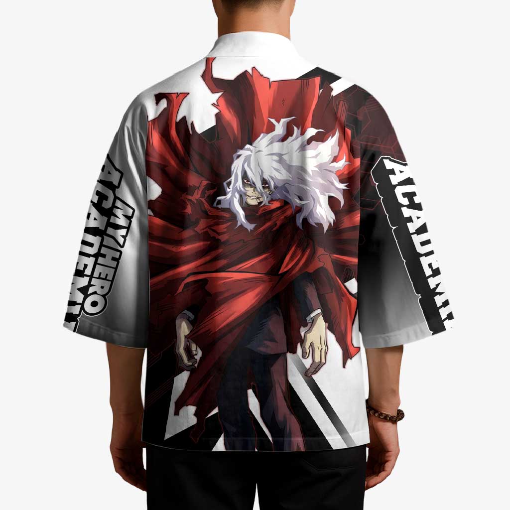Tomura Shigaraki Kimono Dark Anime Villain Illustration with Red Energy Aura