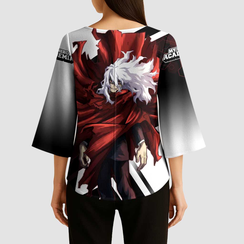 Tomura Shigaraki Kimono Sleeve Blouse Dark Anime Villain Illustration with Red Energy Aura