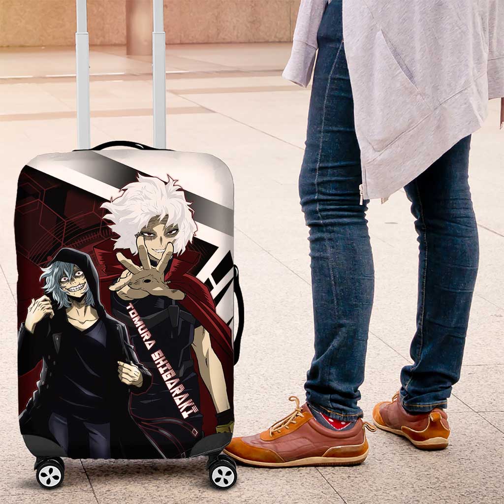 Tomura Shigaraki Luggage Cover Dark Anime Villain Illustration with Red Energy Aura