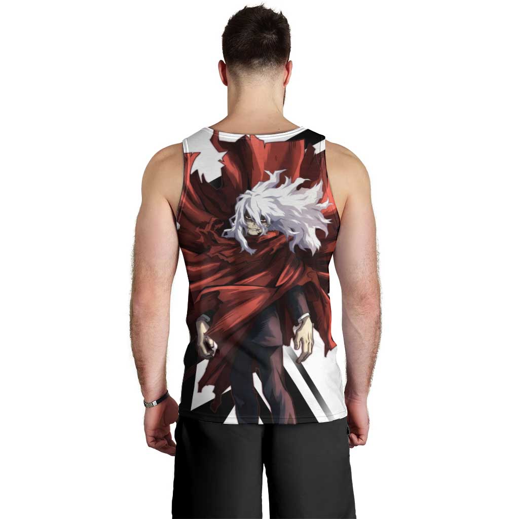 Tomura Shigaraki Men Tank Top Dark Anime Villain Illustration with Red Energy Aura