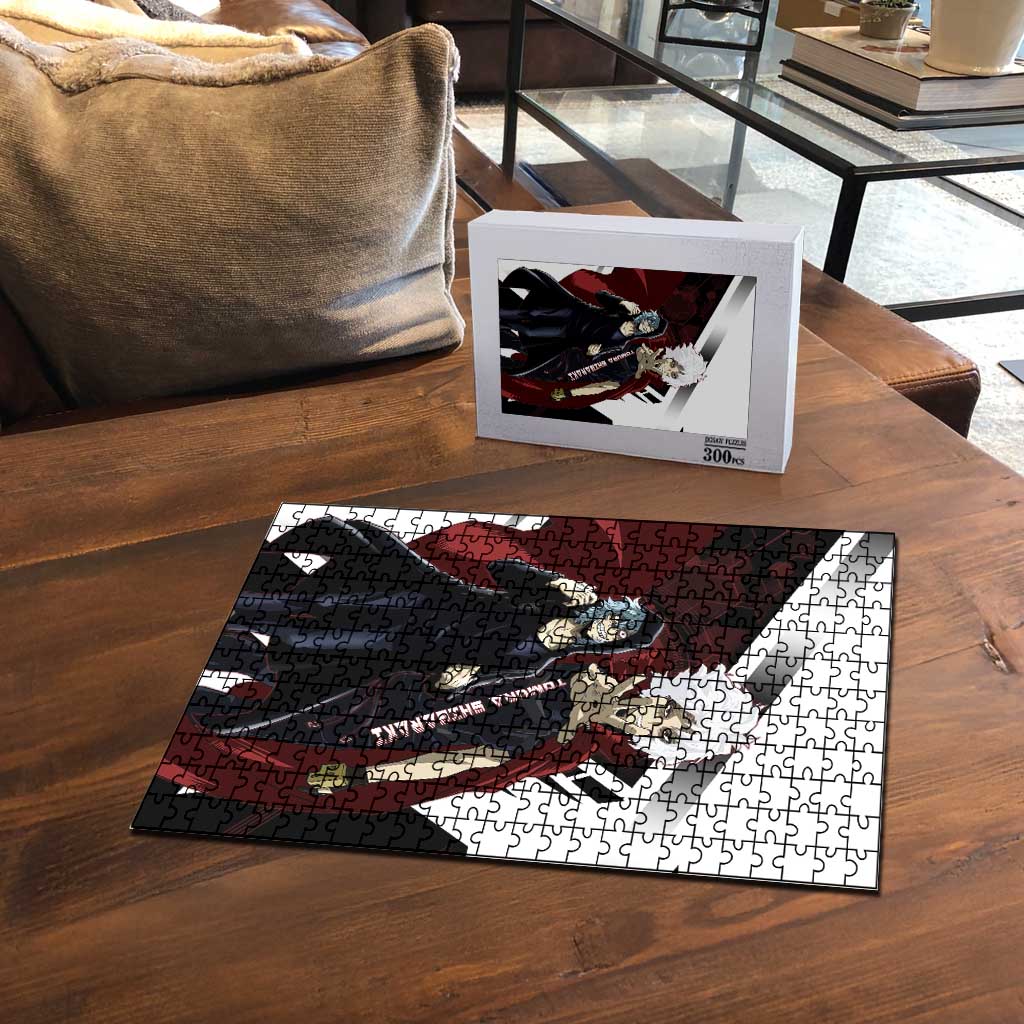 Tomura Shigaraki Puzzle Dark Anime Villain Illustration with Red Energy Aura