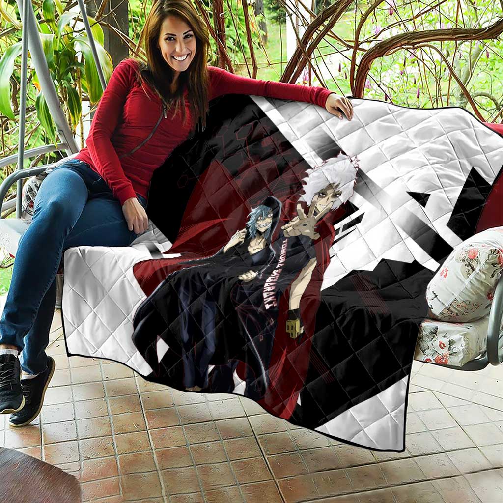 Tomura Shigaraki Quilt Dark Anime Villain Illustration with Red Energy Aura