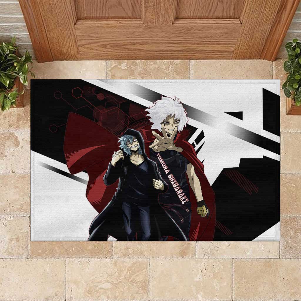 Tomura Shigaraki Rubber Doormat Dark Anime Villain Illustration with Red Energy Aura