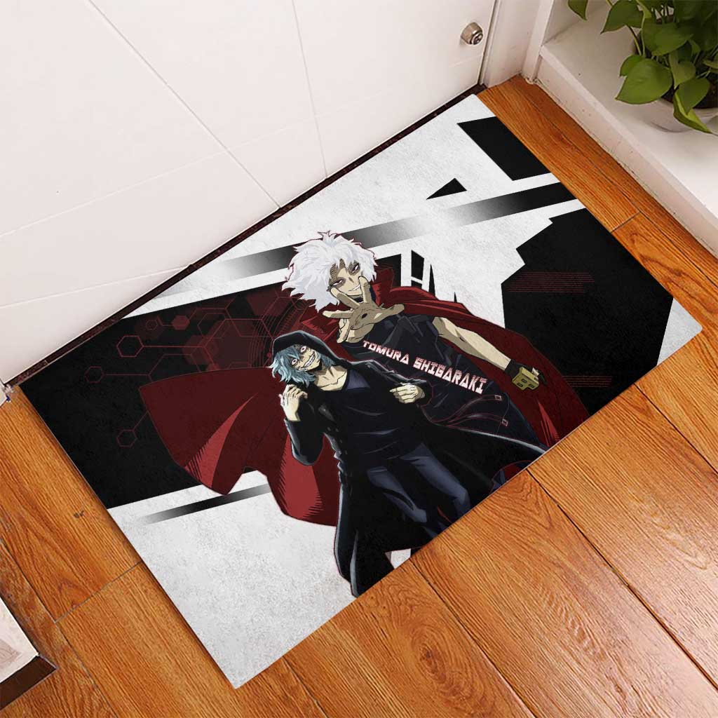 Tomura Shigaraki Rubber Doormat Dark Anime Villain Illustration with Red Energy Aura