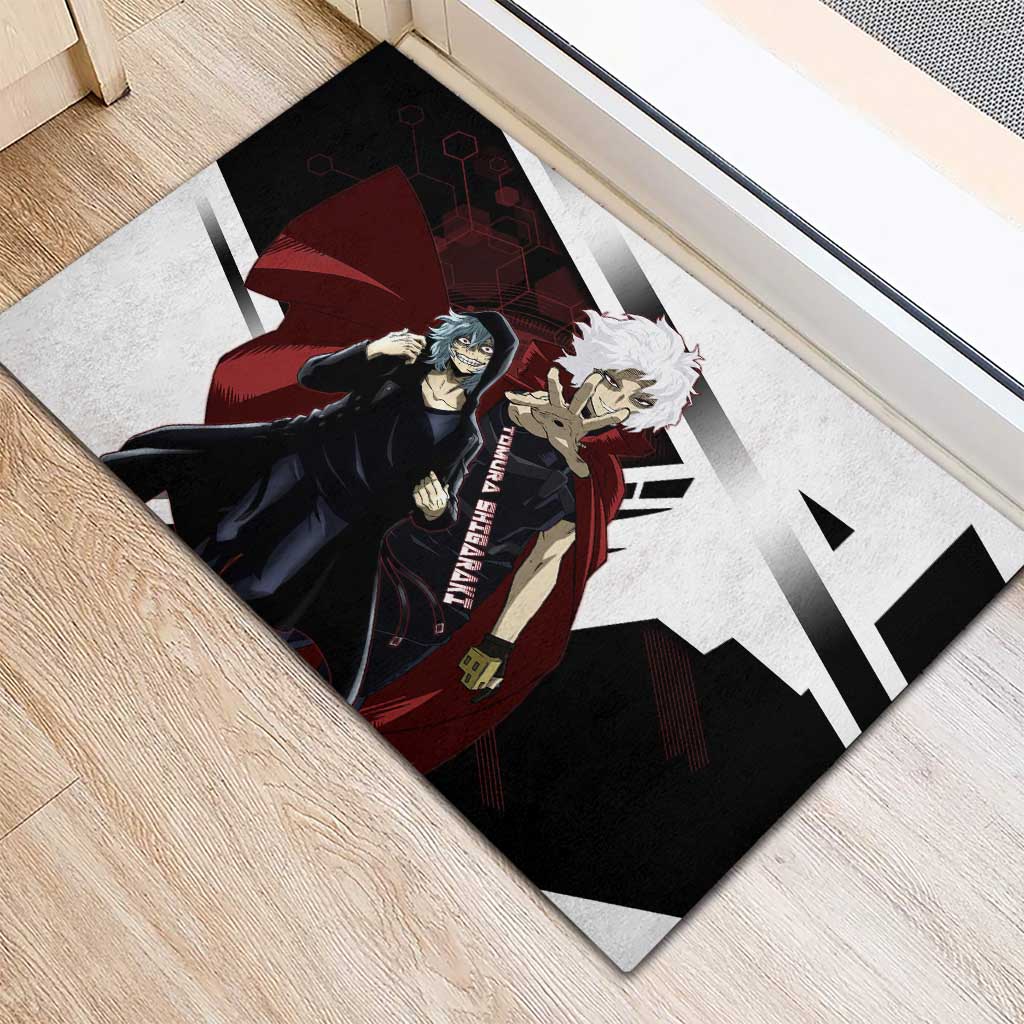 Tomura Shigaraki Rubber Doormat Dark Anime Villain Illustration with Red Energy Aura