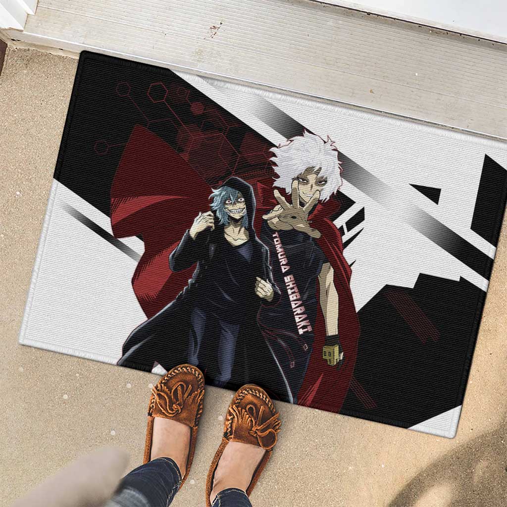 Tomura Shigaraki Rubber Doormat Dark Anime Villain Illustration with Red Energy Aura