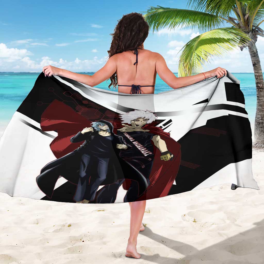 Tomura Shigaraki Sarong Dark Anime Villain Illustration with Red Energy Aura