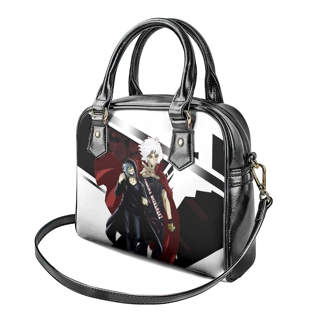 Tomura Shigaraki Shoulder Handbag Dark Anime Villain Illustration with Red Energy Aura