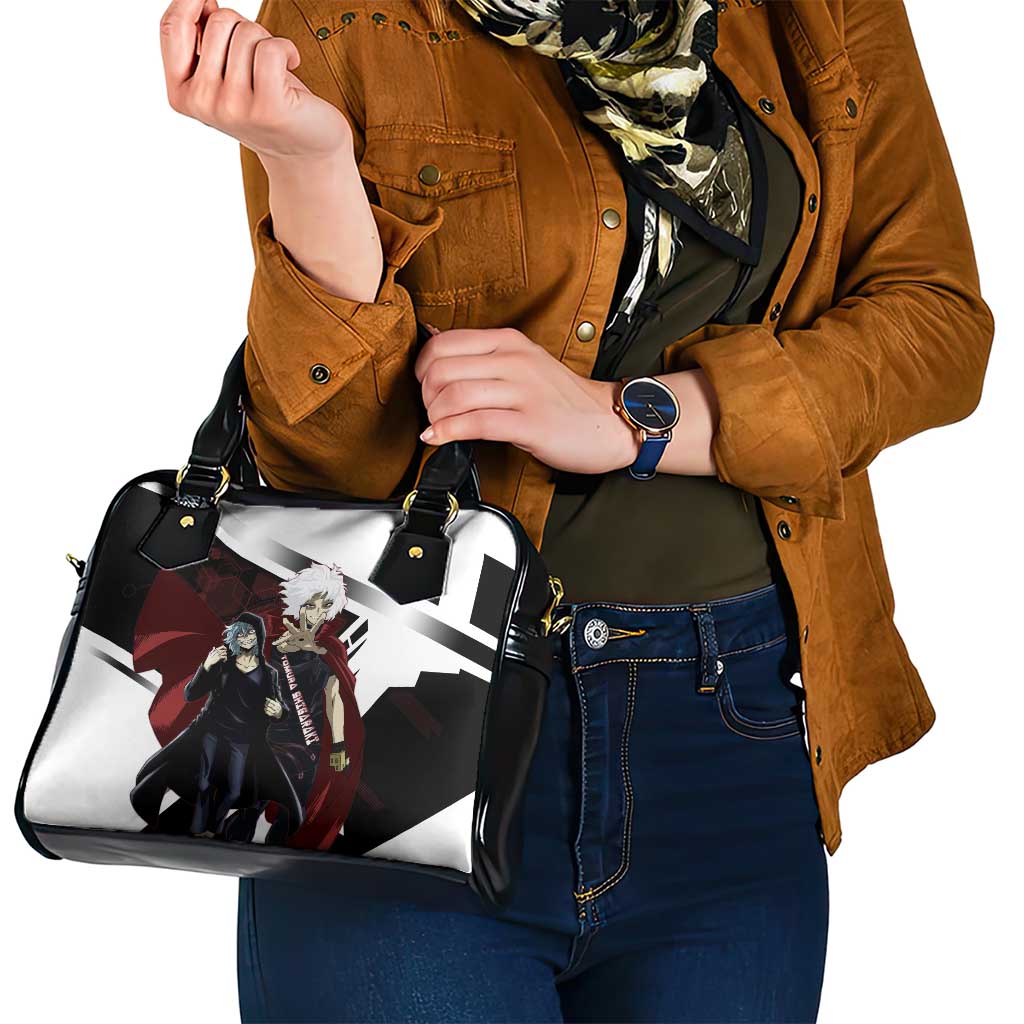 Tomura Shigaraki Shoulder Handbag Dark Anime Villain Illustration with Red Energy Aura