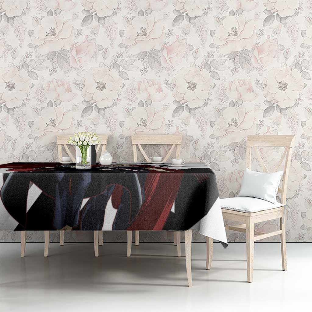 Tomura Shigaraki Tablecloth Dark Anime Villain Illustration with Red Energy Aura