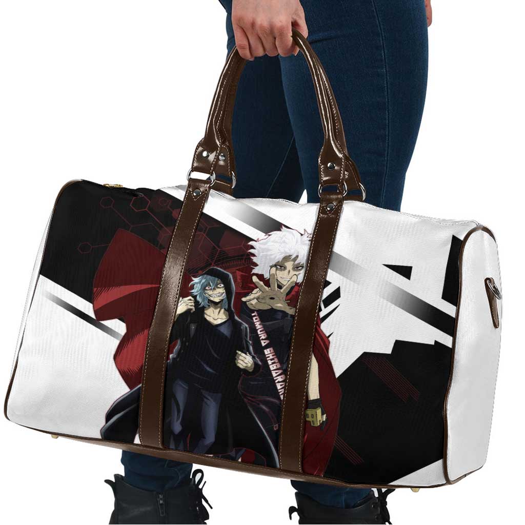 Tomura Shigaraki Travel Bag Dark Anime Villain Illustration with Red Energy Aura