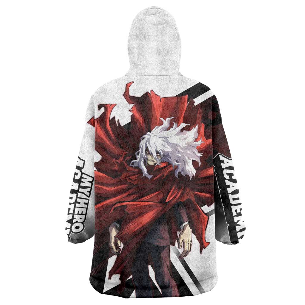 Tomura Shigaraki Wearable Blanket Hoodie Dark Anime Villain Illustration with Red Energy Aura