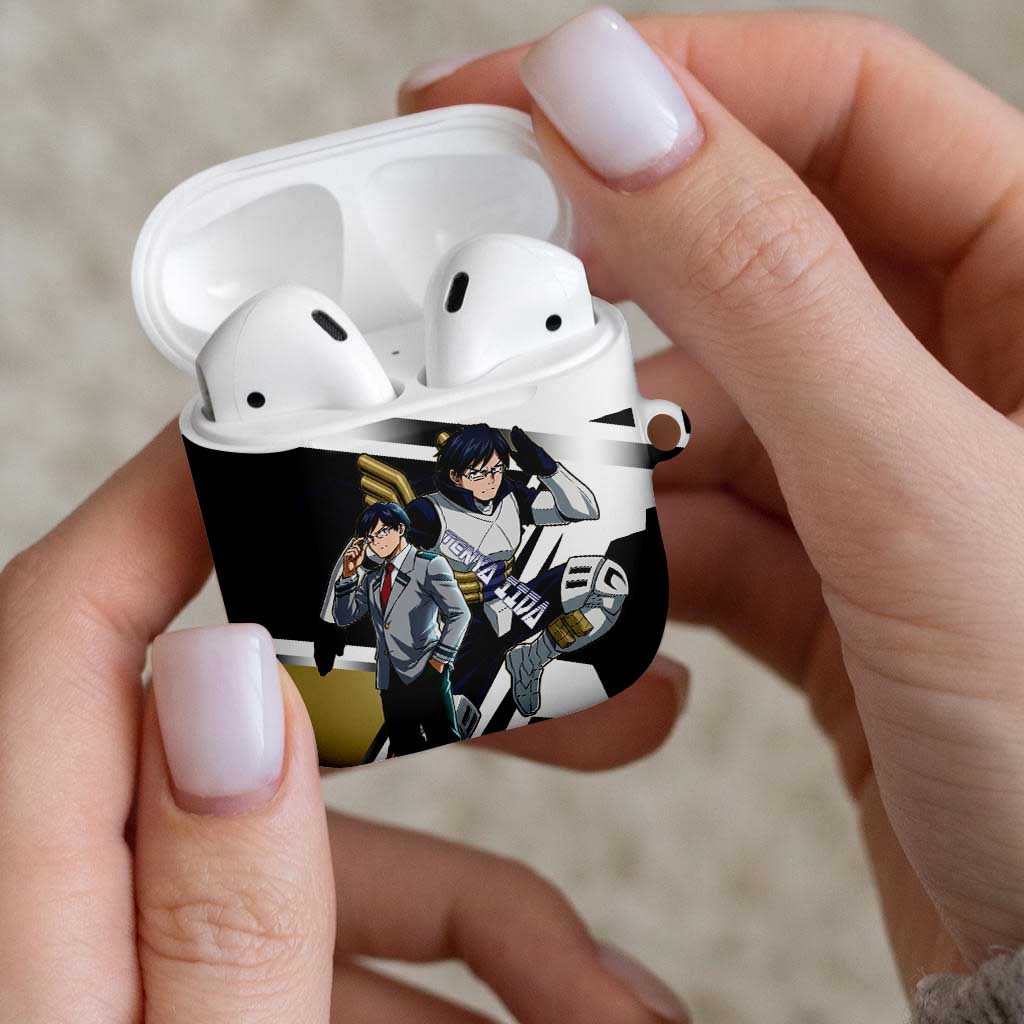 Tenya Iida AirPods Case Dynamic Anime Action Illustration with Futuristic Hero Armor