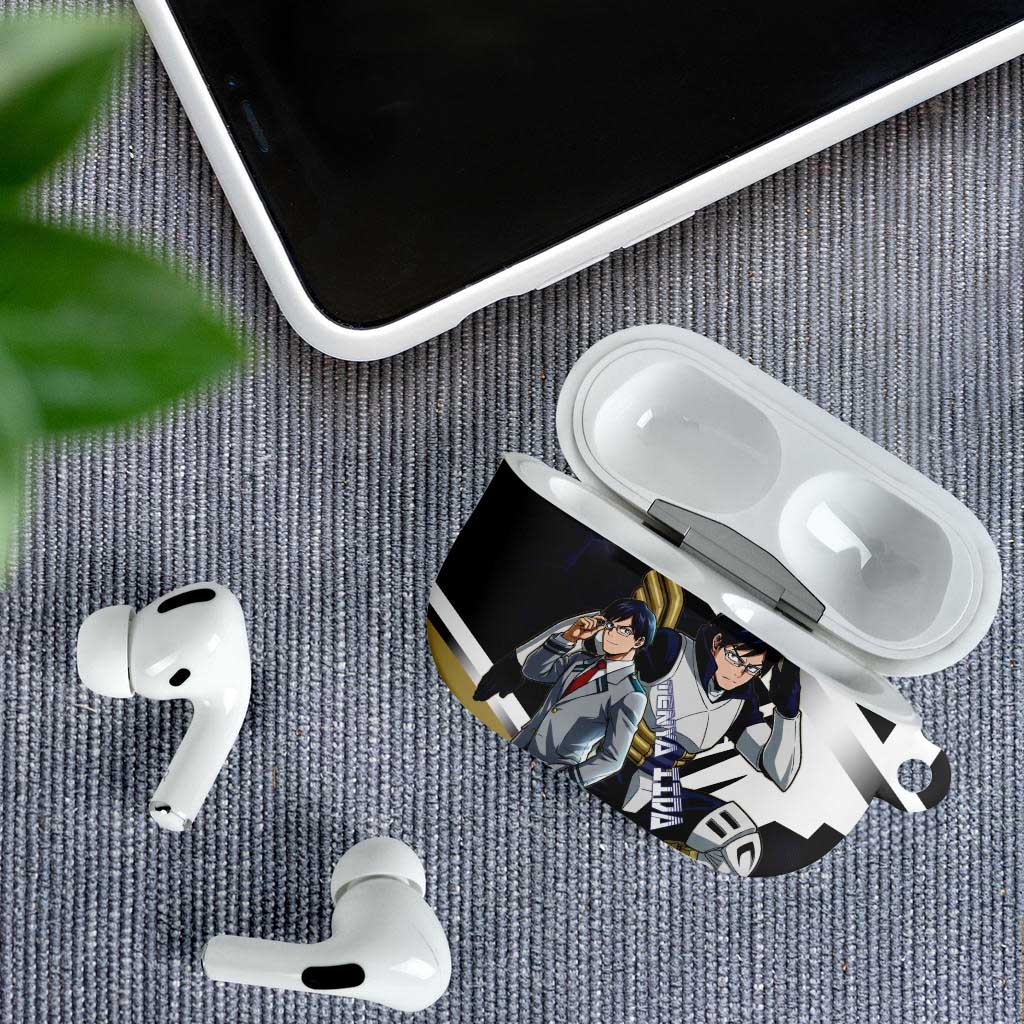 Tenya Iida AirPods Case Dynamic Anime Action Illustration with Futuristic Hero Armor