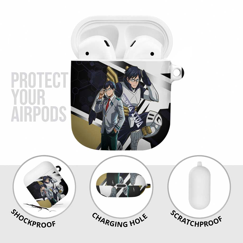 Tenya Iida AirPods Case Dynamic Anime Action Illustration with Futuristic Hero Armor