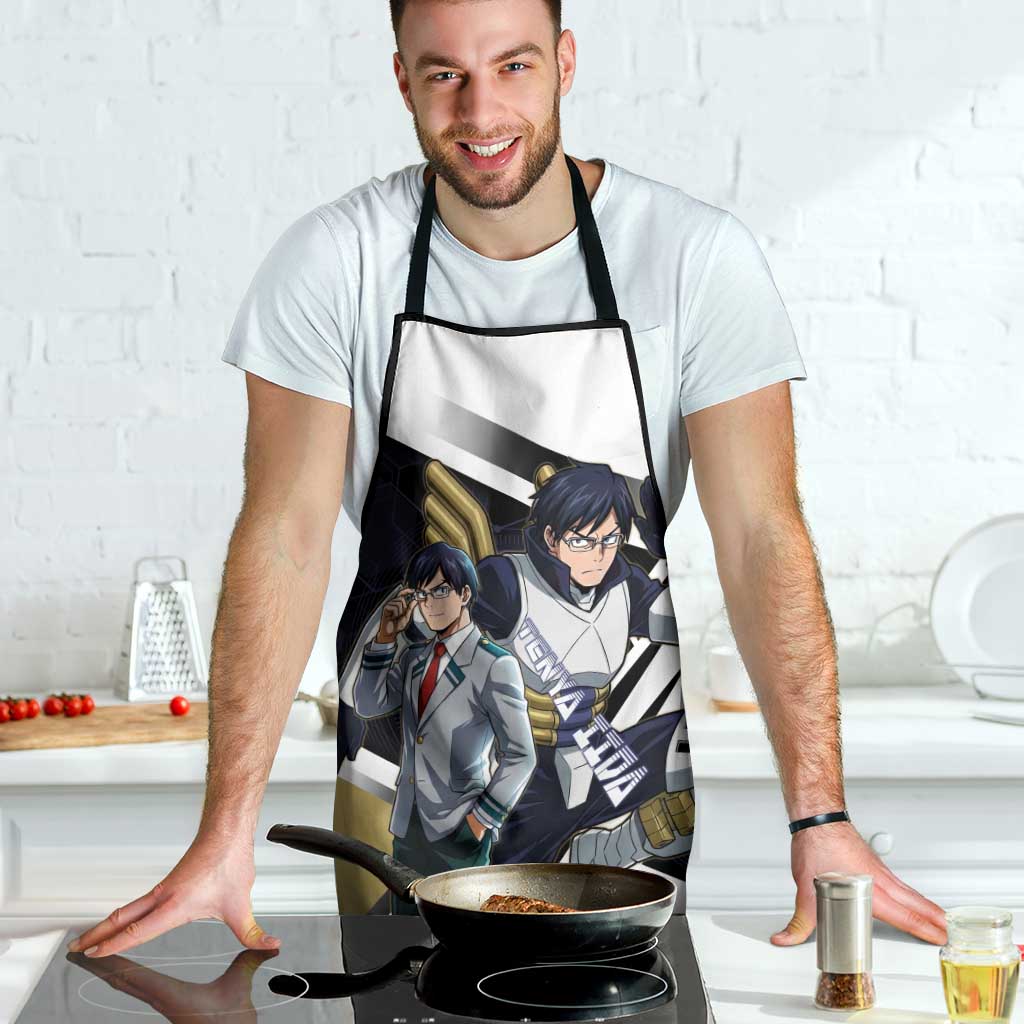 Tenya Iida Apron Dynamic Anime Action Illustration with Futuristic Hero Armor