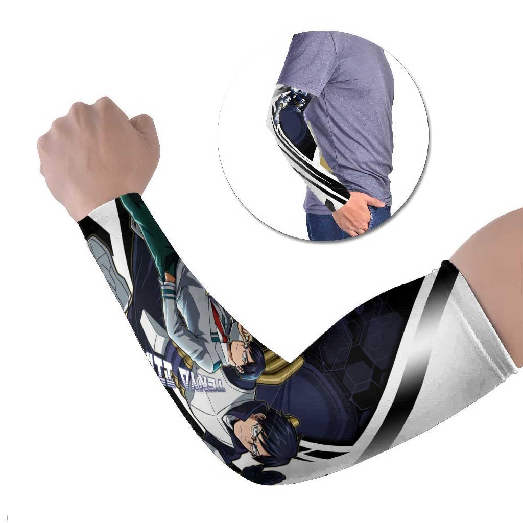 Tenya Iida Arm Sleeves Dynamic Anime Action Illustration with Futuristic Hero Armor