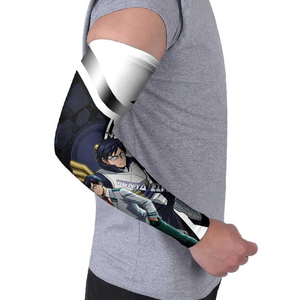 Tenya Iida Arm Sleeves Dynamic Anime Action Illustration with Futuristic Hero Armor