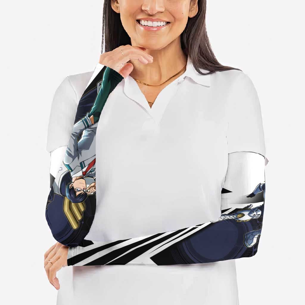 Tenya Iida Arm Sleeves Dynamic Anime Action Illustration with Futuristic Hero Armor