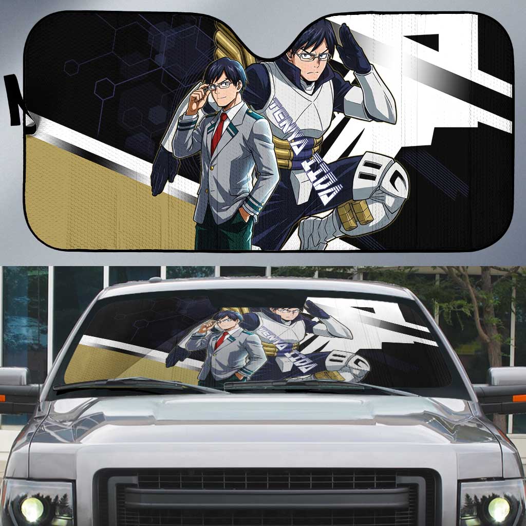 Tenya Iida Auto Sun Shade Dynamic Anime Action Illustration with Futuristic Hero Armor