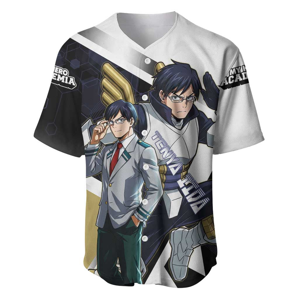 Tenya Iida Baseball Jersey Dynamic Anime Action Illustration with Futuristic Hero Armor