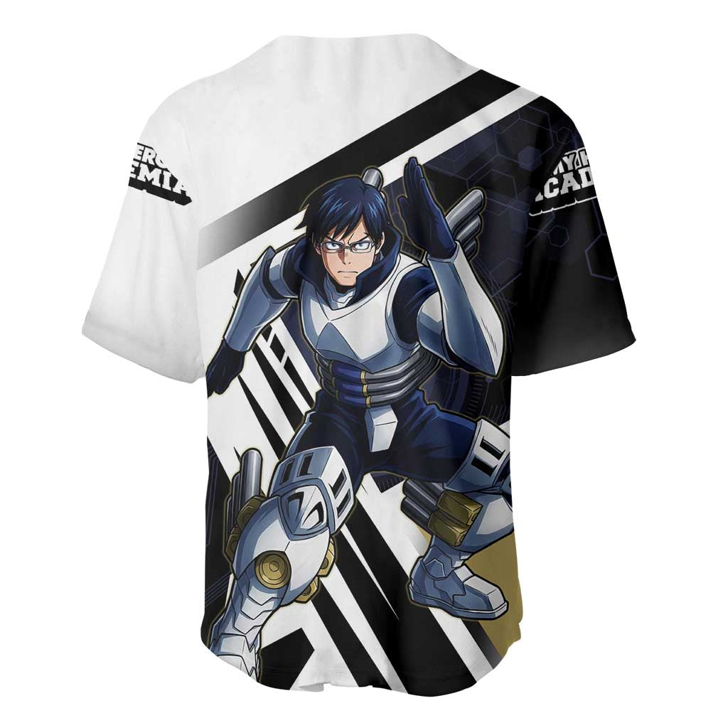 Tenya Iida Baseball Jersey Dynamic Anime Action Illustration with Futuristic Hero Armor
