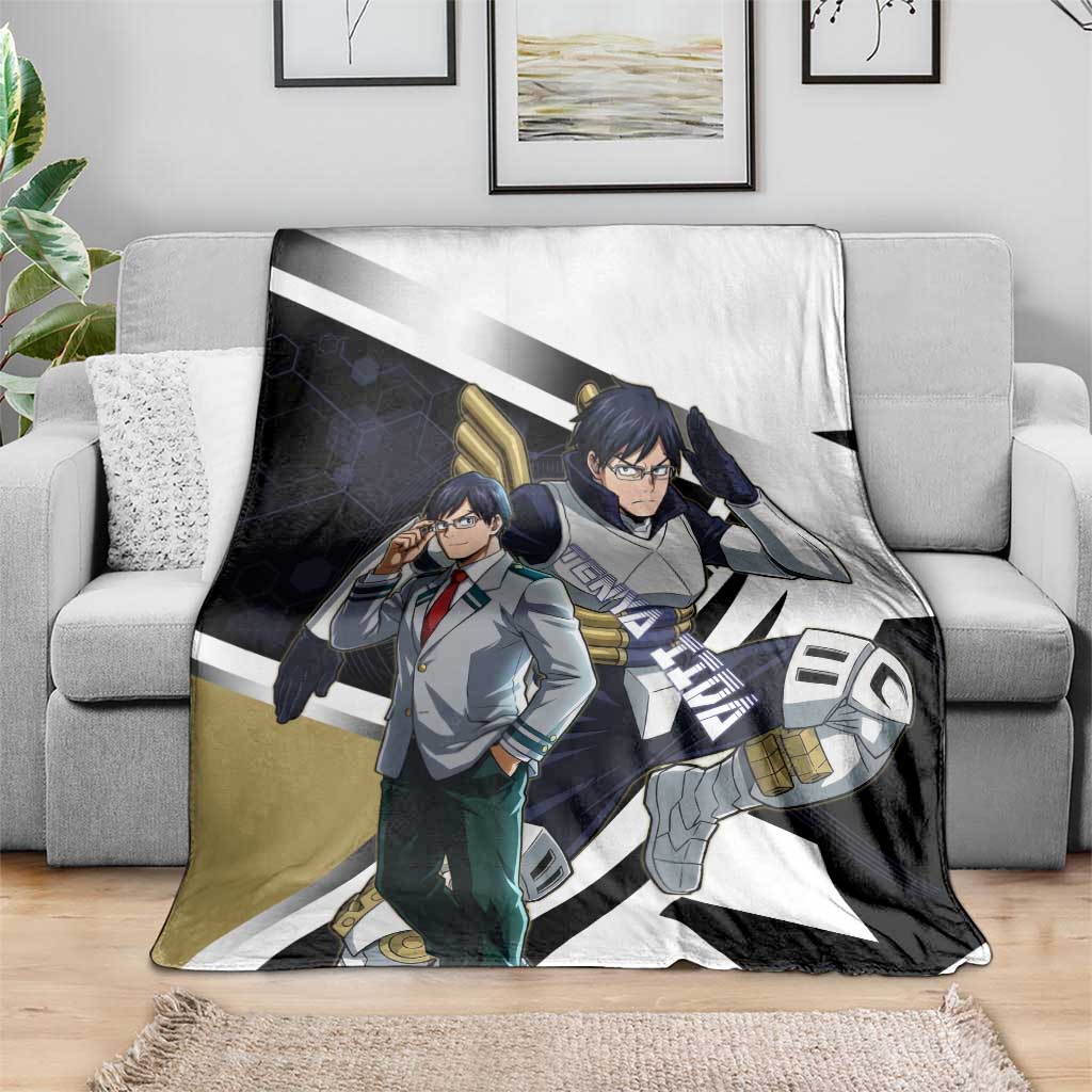 Tenya Iida Blanket Dynamic Anime Action Illustration with Futuristic Hero Armor