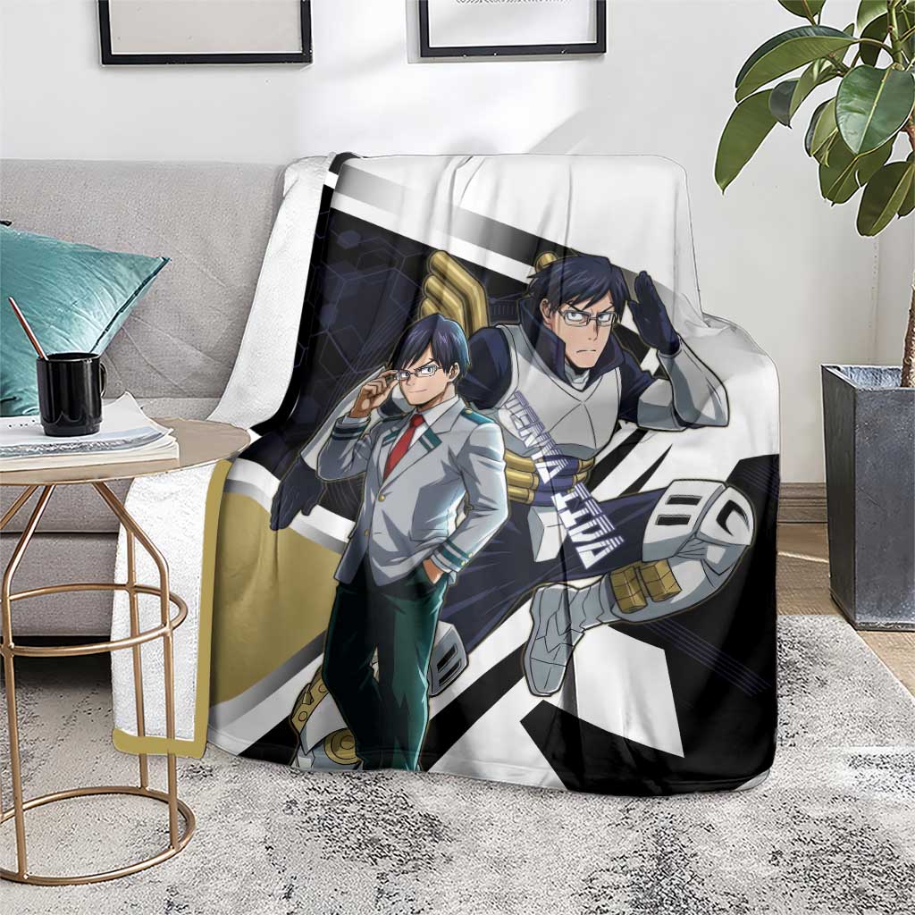 Tenya Iida Blanket Dynamic Anime Action Illustration with Futuristic Hero Armor