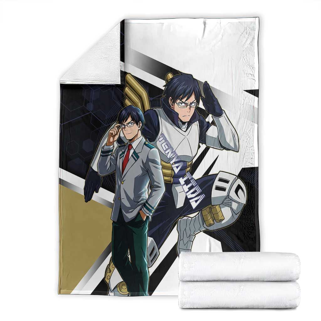 Tenya Iida Blanket Dynamic Anime Action Illustration with Futuristic Hero Armor