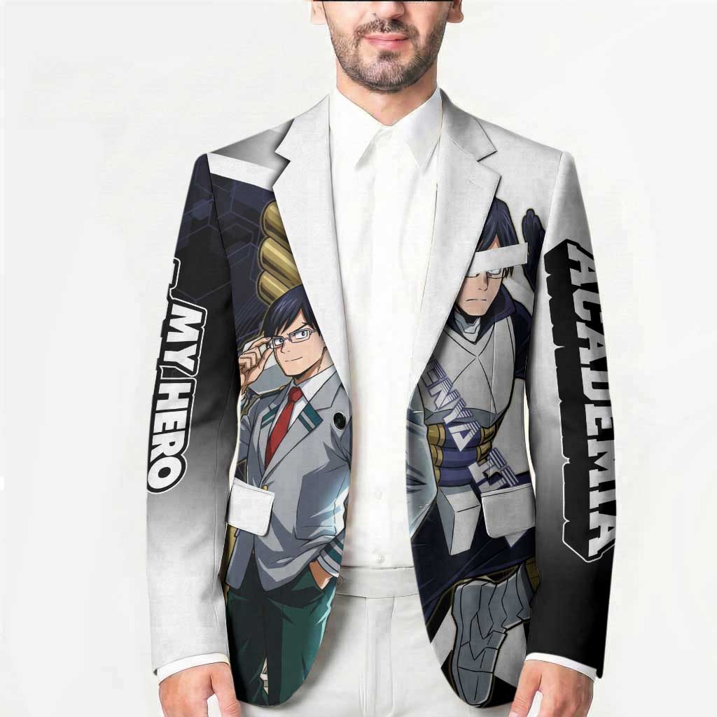 Tenya Iida Blazer Dynamic Anime Action Illustration with Futuristic Hero Armor