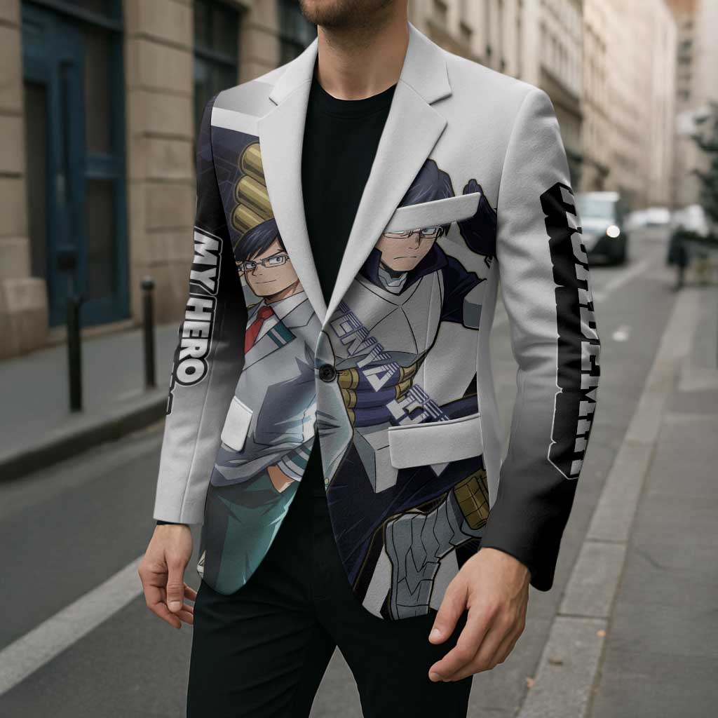 Tenya Iida Blazer Dynamic Anime Action Illustration with Futuristic Hero Armor