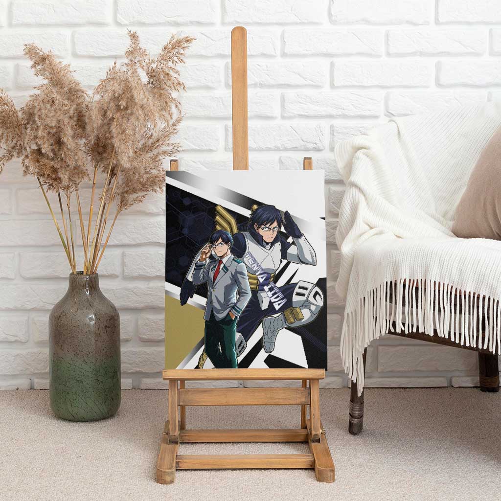 Tenya Iida Canvas Wall Art Dynamic Anime Action Illustration with Futuristic Hero Armor