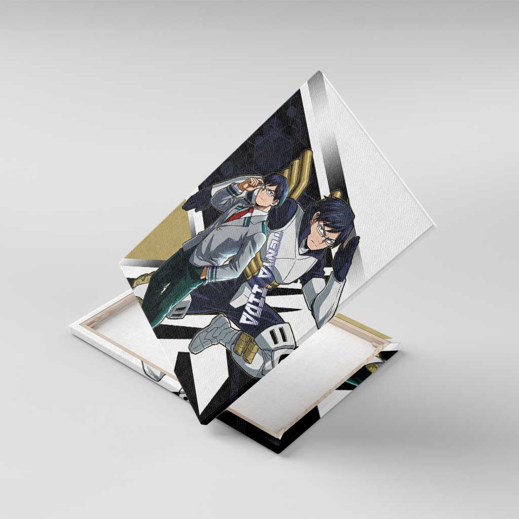 Tenya Iida Canvas Wall Art Dynamic Anime Action Illustration with Futuristic Hero Armor