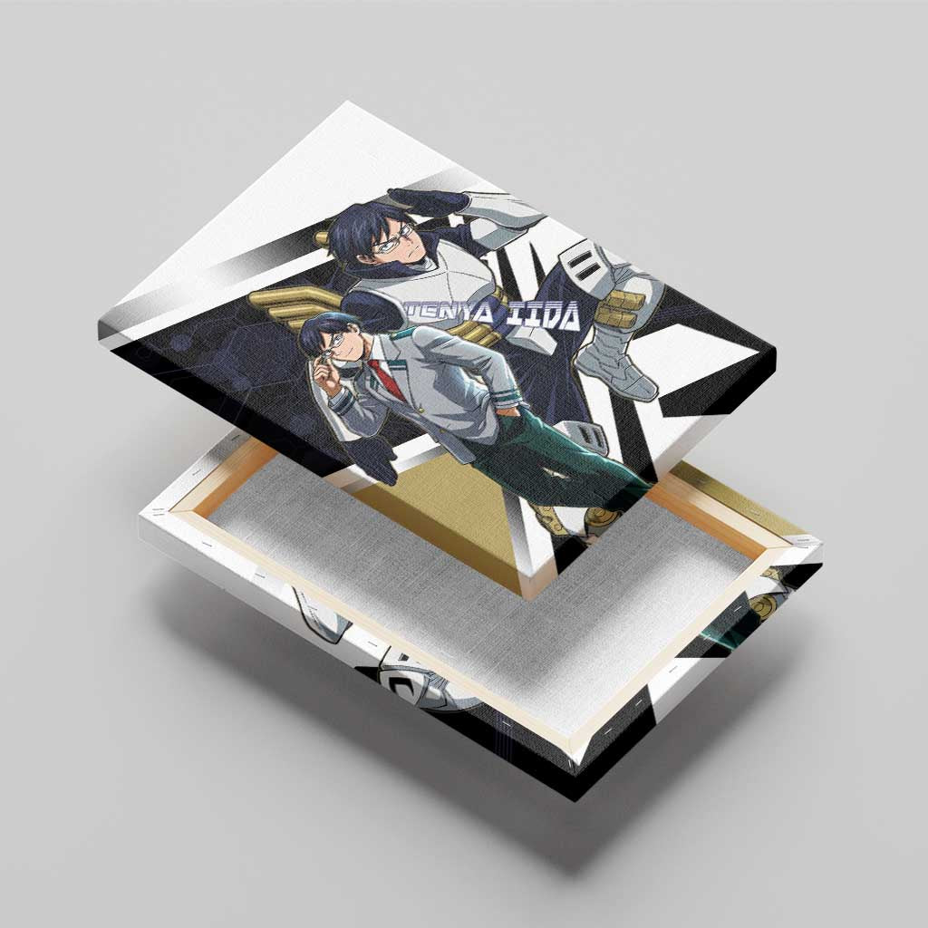 Tenya Iida Canvas Wall Art Dynamic Anime Action Illustration with Futuristic Hero Armor