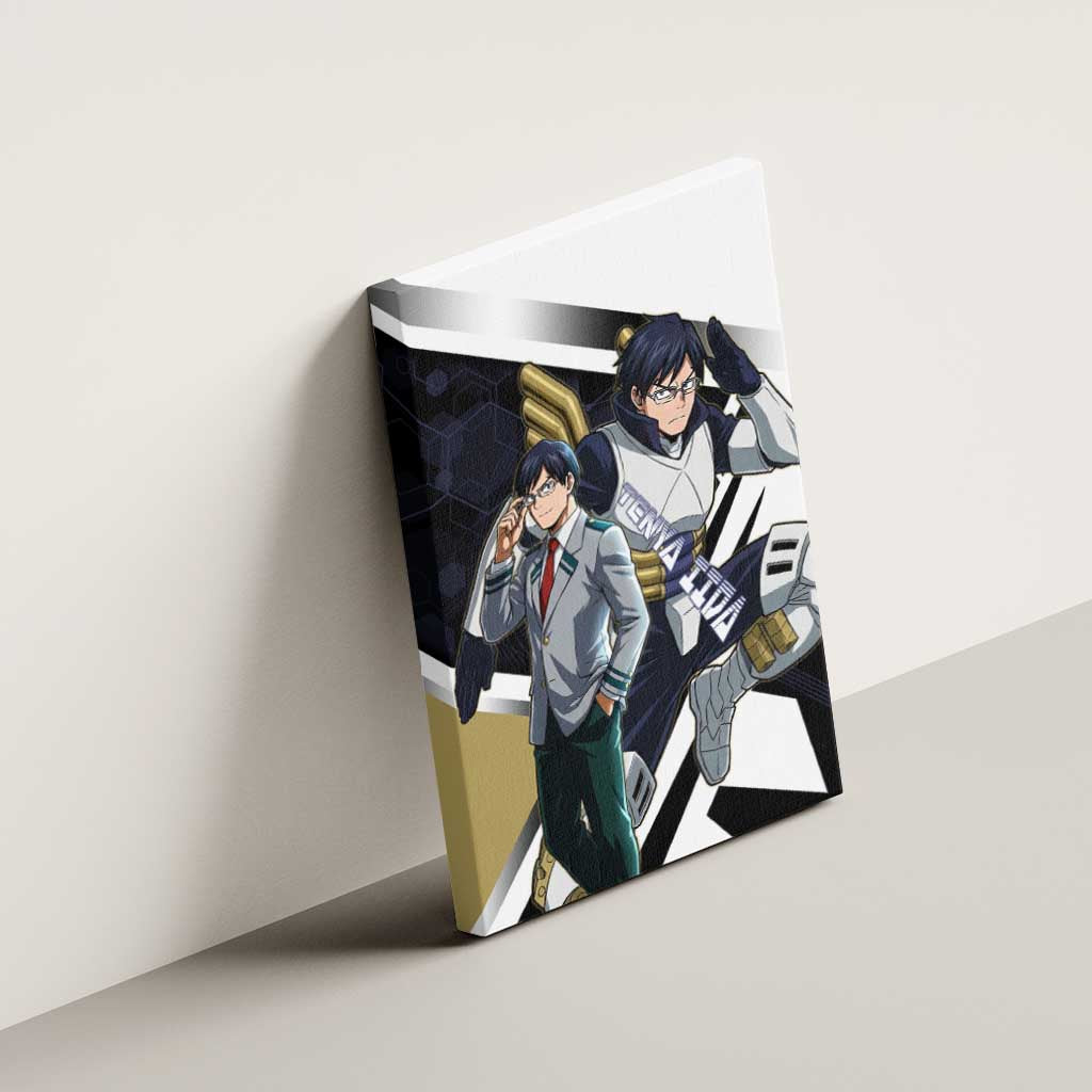 Tenya Iida Canvas Wall Art Dynamic Anime Action Illustration with Futuristic Hero Armor