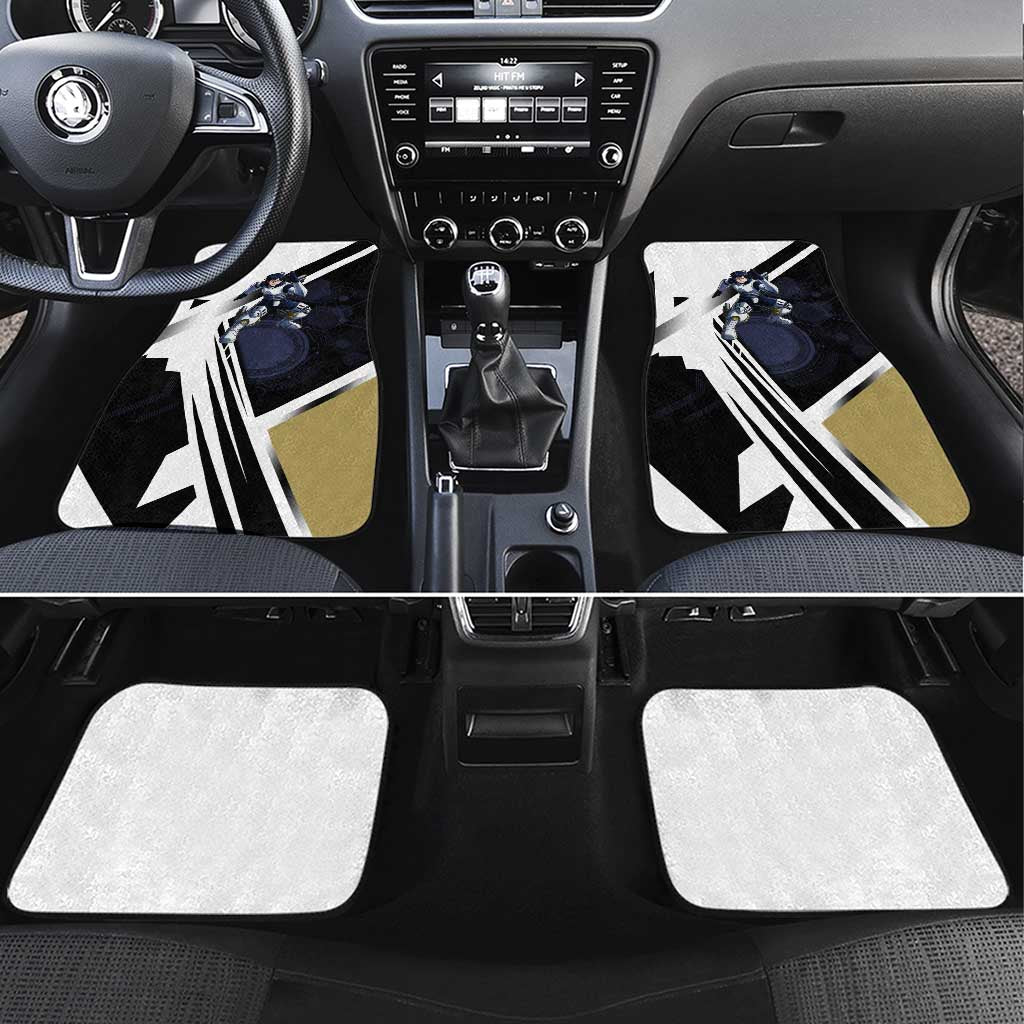 Tenya Iida Car Mats Dynamic Anime Action Illustration with Futuristic Hero Armor