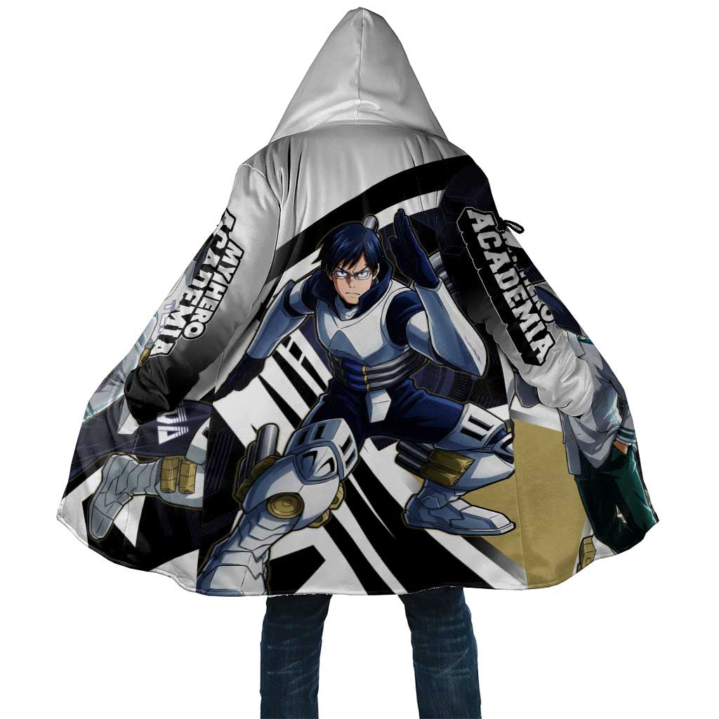 Tenya Iida Cloak Dynamic Anime Action Illustration with Futuristic Hero Armor