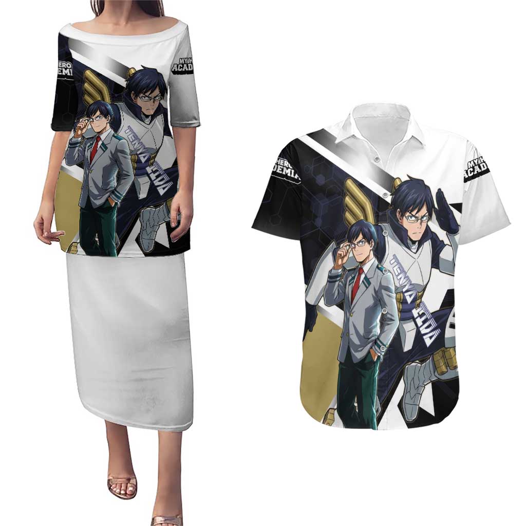 Tenya Iida Couples Matching Puletasi and Hawaiian Shirt Dynamic Anime Action Illustration with Futuristic Hero Armor