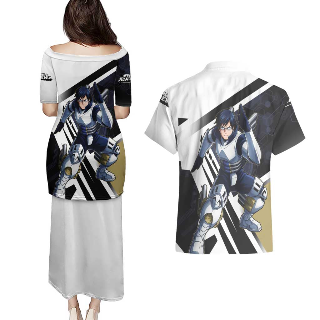 Tenya Iida Couples Matching Puletasi and Hawaiian Shirt Dynamic Anime Action Illustration with Futuristic Hero Armor
