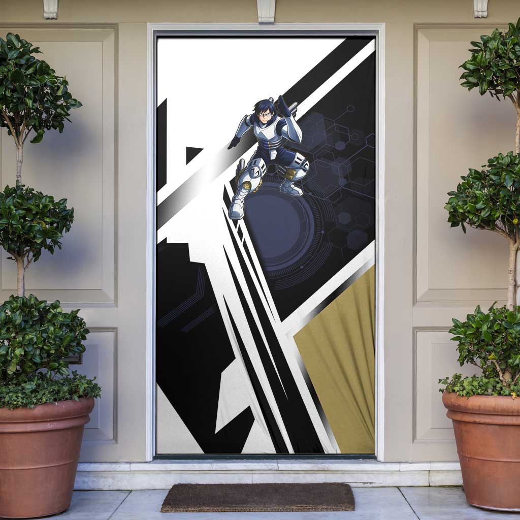 Tenya Iida Door Cover Dynamic Anime Action Illustration with Futuristic Hero Armor