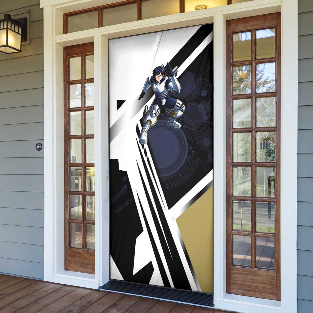 Tenya Iida Door Cover Dynamic Anime Action Illustration with Futuristic Hero Armor