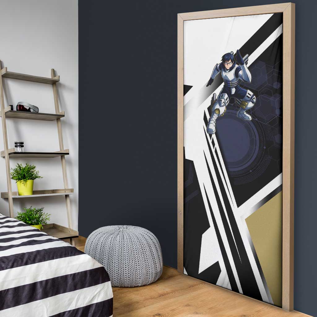 Tenya Iida Door Cover Dynamic Anime Action Illustration with Futuristic Hero Armor