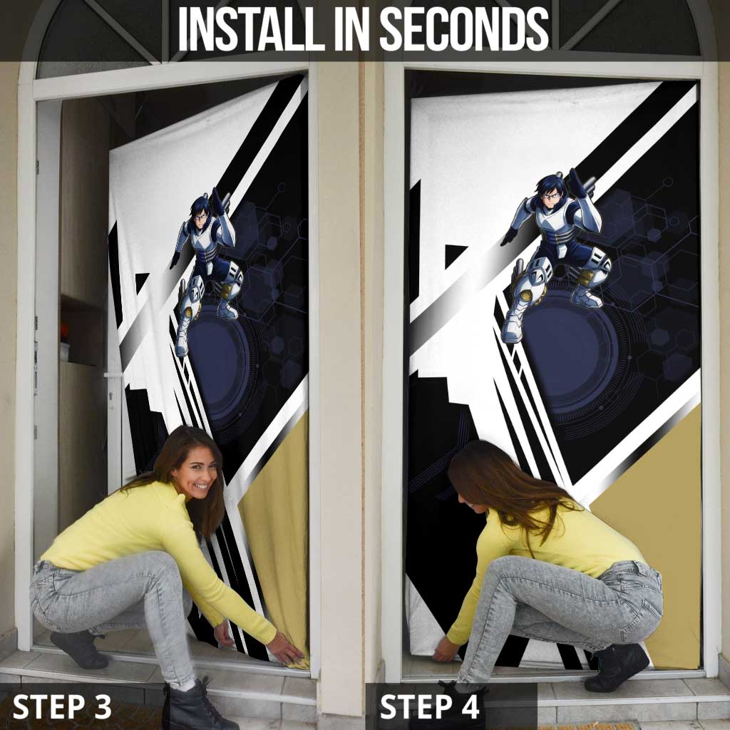 Tenya Iida Door Cover Dynamic Anime Action Illustration with Futuristic Hero Armor