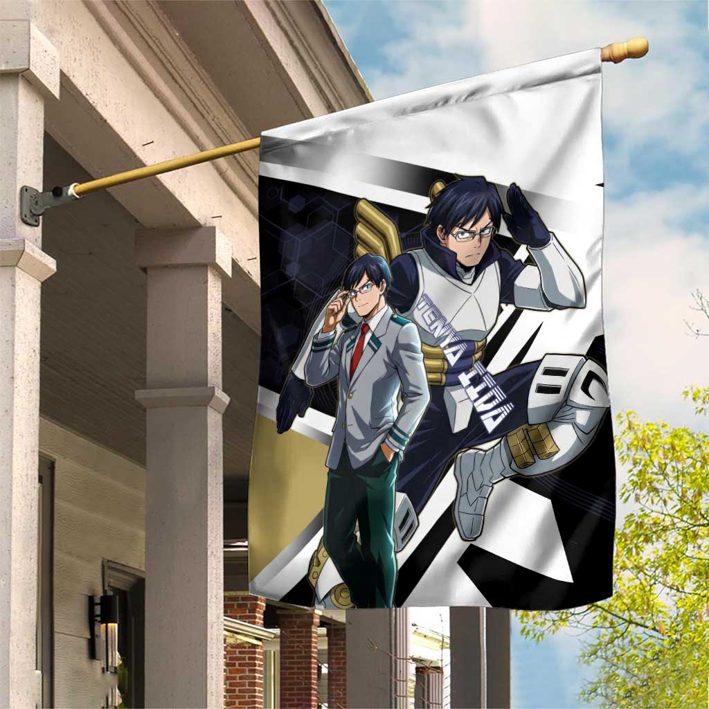 Tenya Iida Garden Flag Dynamic Anime Action Illustration with Futuristic Hero Armor