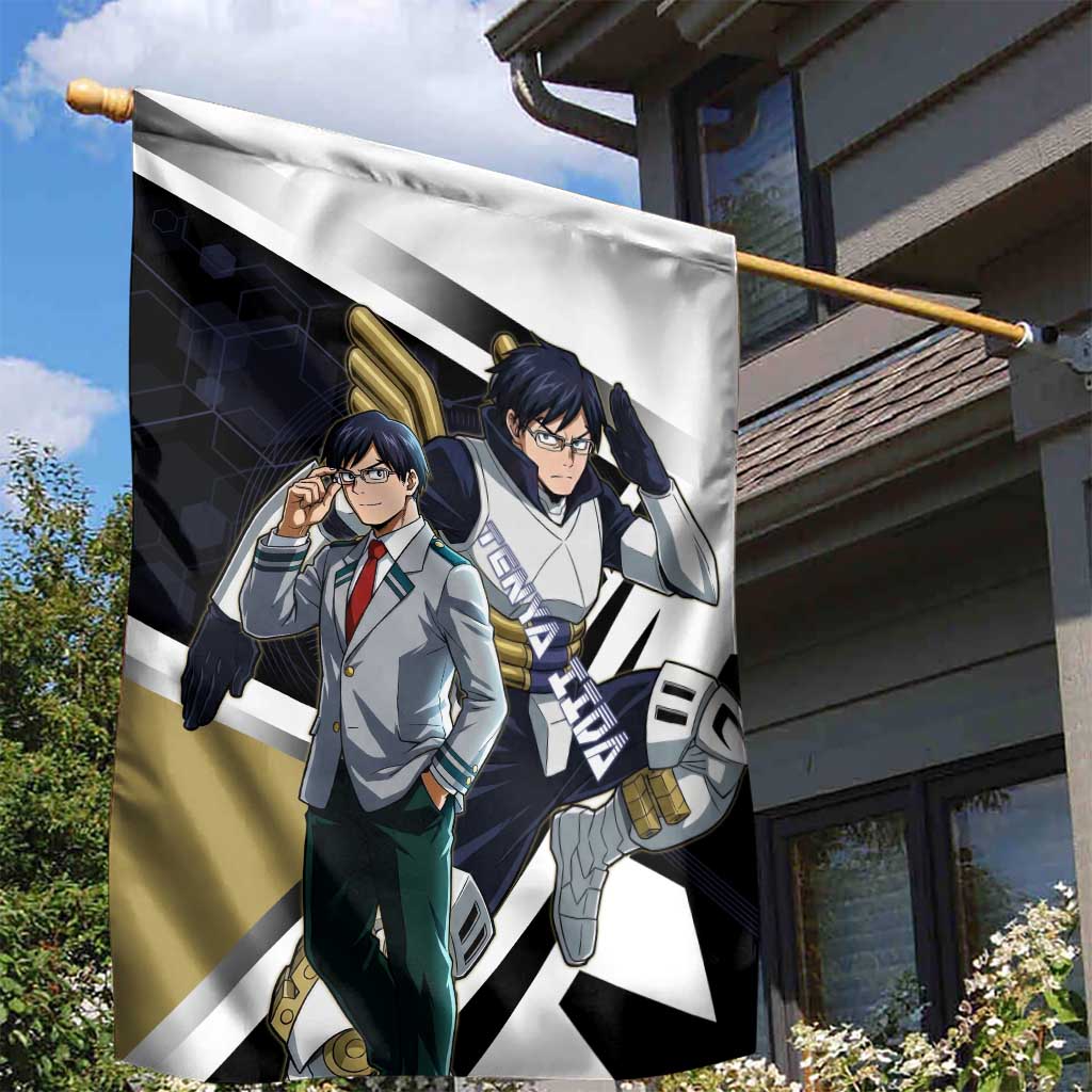 Tenya Iida Garden Flag Dynamic Anime Action Illustration with Futuristic Hero Armor