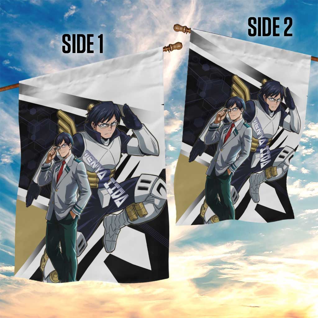 Tenya Iida Garden Flag Dynamic Anime Action Illustration with Futuristic Hero Armor