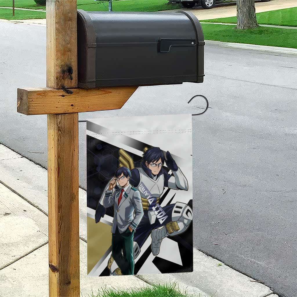 Tenya Iida Garden Flag Dynamic Anime Action Illustration with Futuristic Hero Armor