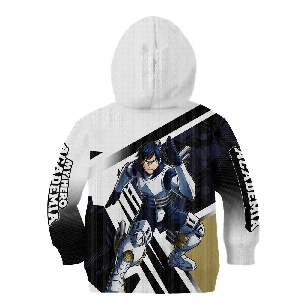 Tenya Iida Kid Hoodie Dynamic Anime Action Illustration with Futuristic Hero Armor