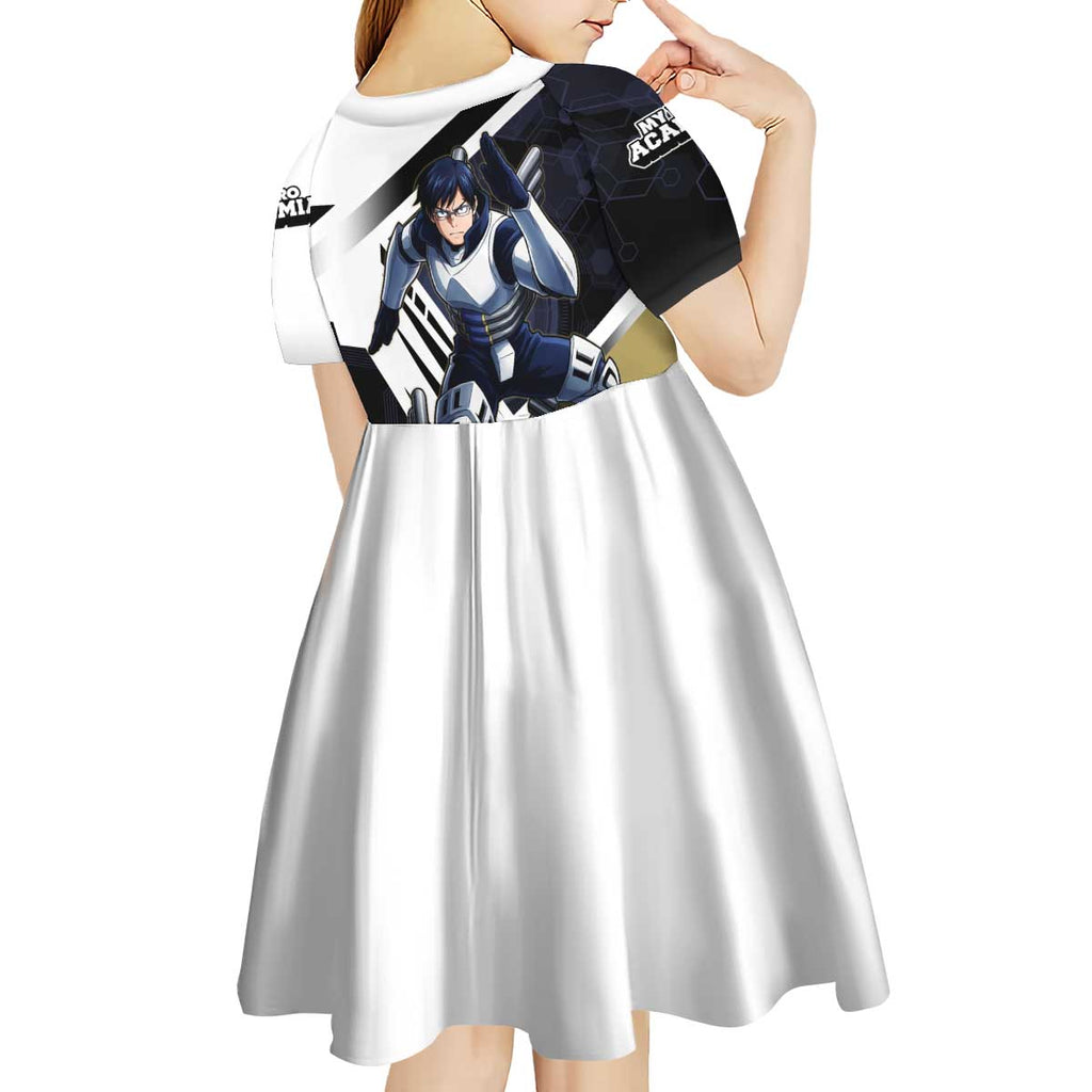 Tenya Iida Kid Short Sleeve Dress Dynamic Anime Action Illustration with Futuristic Hero Armor